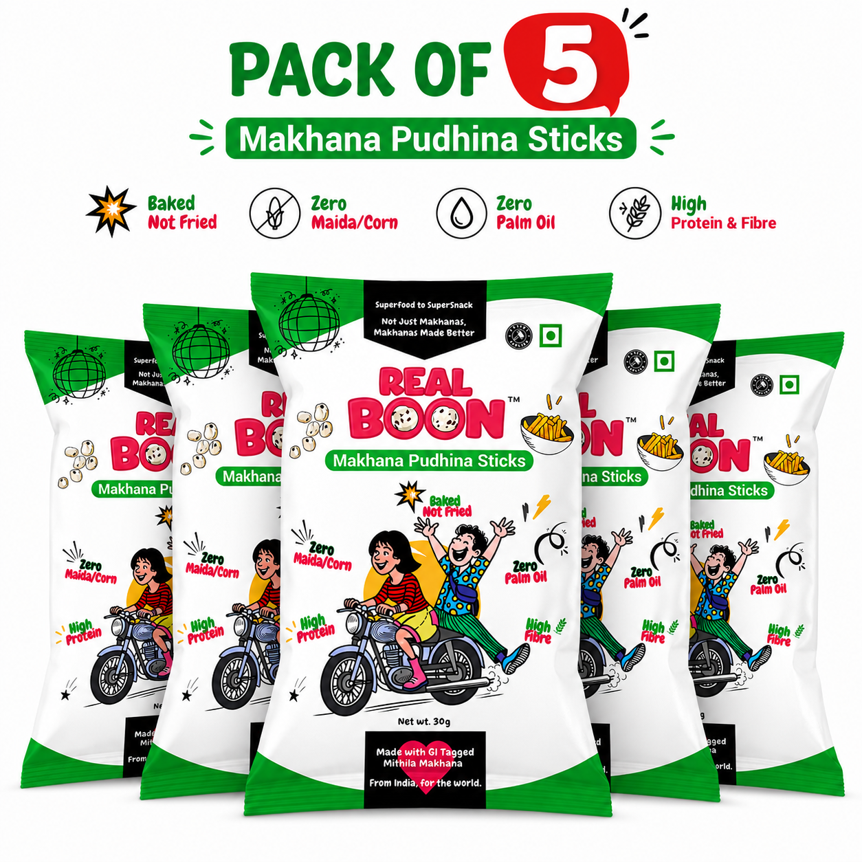 Makhana Millets Sticks - Pudhina (30gm)