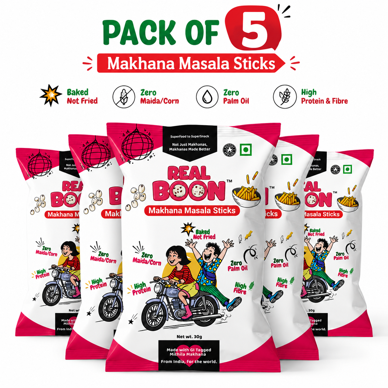 Makhana Millet Sticks - Masala (with Peri Peri)