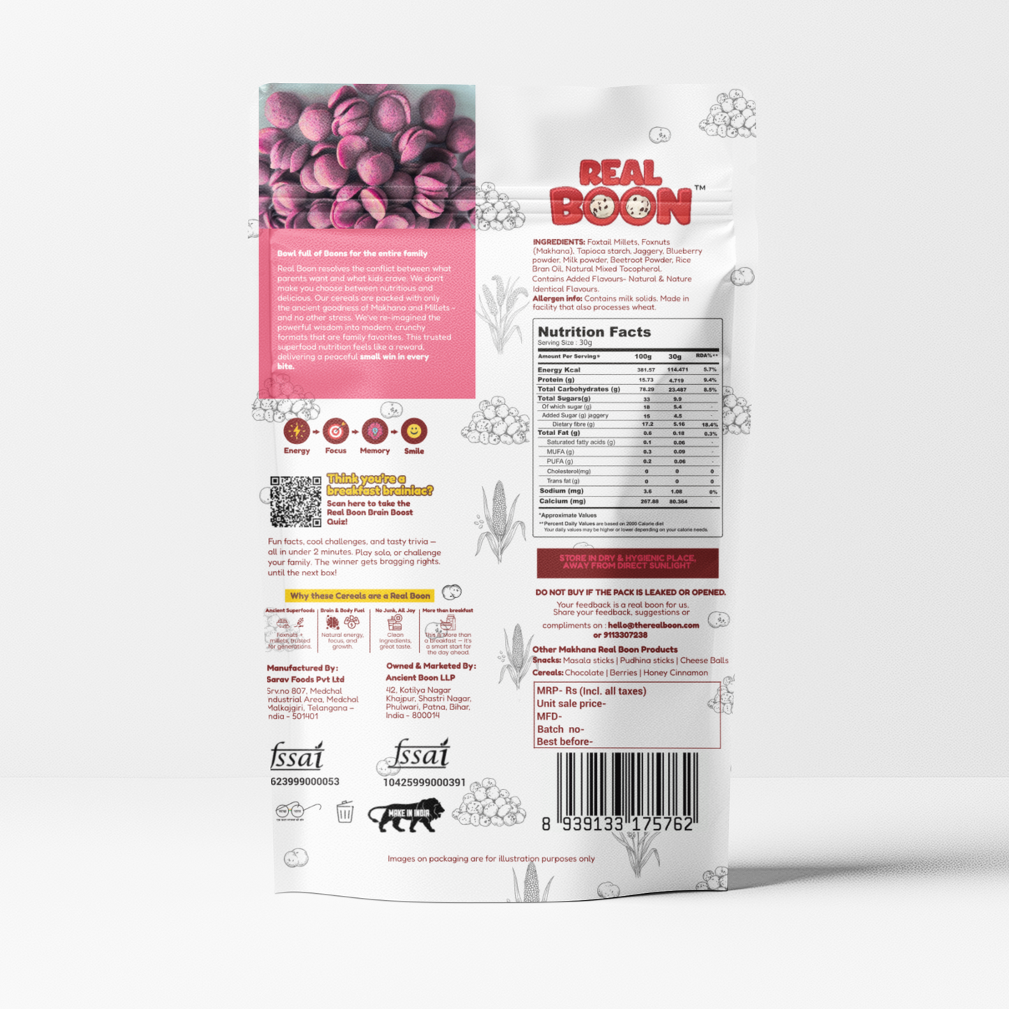 Berry Boon - Makhana Millet Berry Cereals