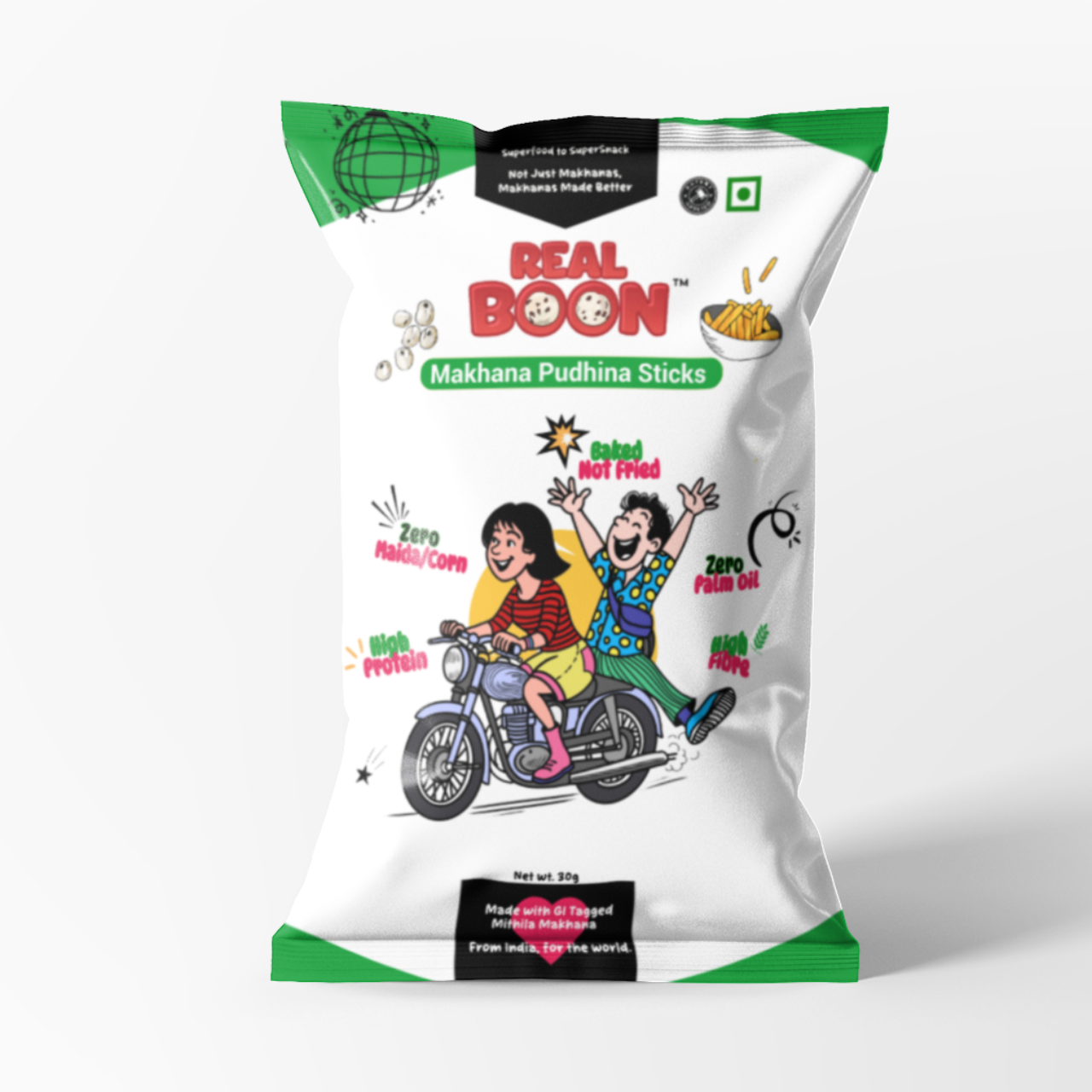 Real Boon Pudhina Sticks on a white background